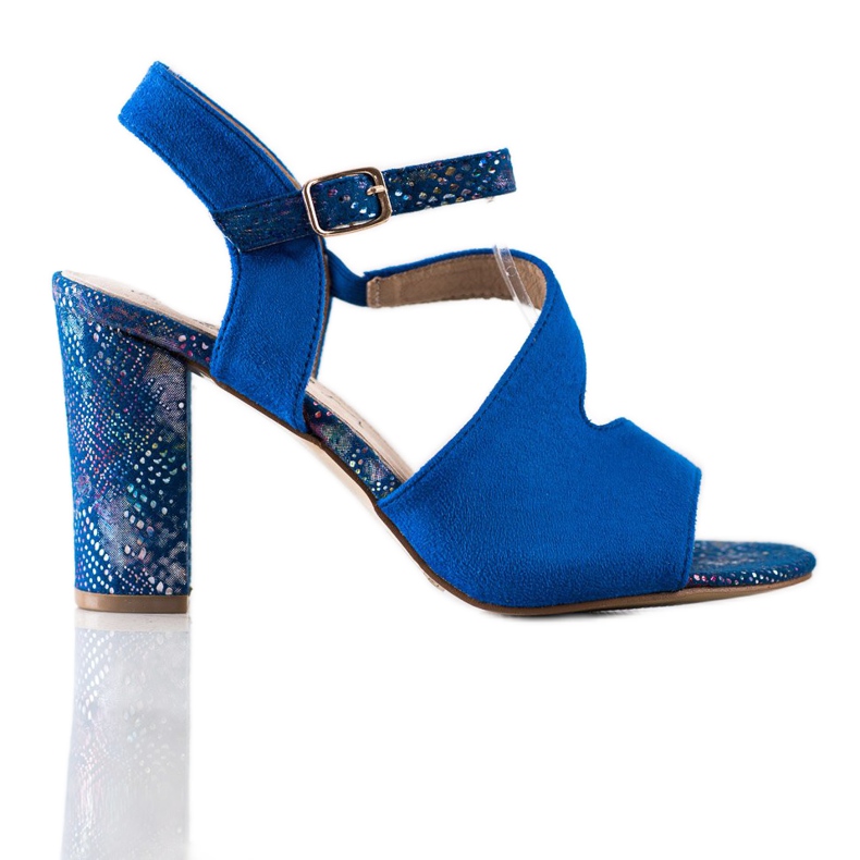 S. BARSKI Sandaalit koristeellisella kantapäällä S.BARSKI sininen