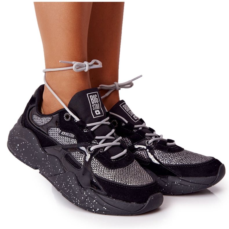 Naisten urheilukengät Memory Foam Big Star HH274325 Musta