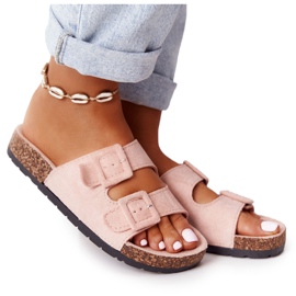 MSMG Mokkanahkatossut korkkipohjassa Vaaleanpunainen Jennifer MSMG Mokkanahkatossut korkkipohjassa Vaaleanpunainen Jennifer