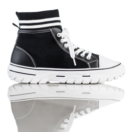 SHELOVET Muodikkaat Slip-On lenkkarit musta