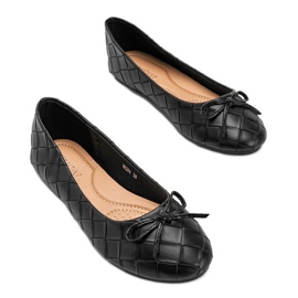 Kaiden mustat punotut ballerinat