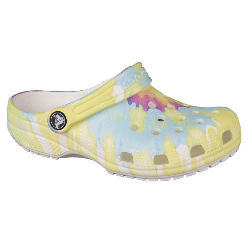 Crocs Classic Tie-Dye Graphic K Clog Jr 205451-94S monivärinen keltainen