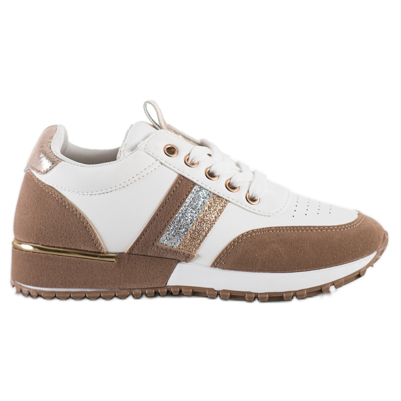 SHELOVET Tennarit, joissa mokkanahka valkoinen ruskea