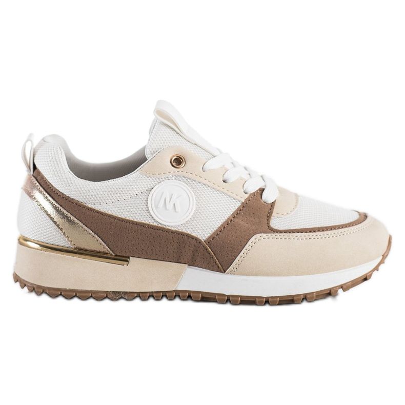 SHELOVET Muodikkaat WHITE AND BEIGE -tennarit valkoinen