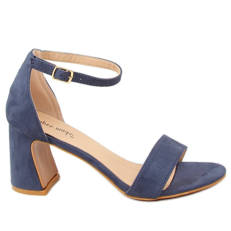 Siniset korkokengät sandaalit 8741 Blue sininen