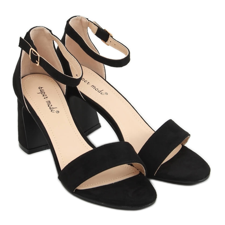 Mustat korkokengät sandaalit 8741 Musta