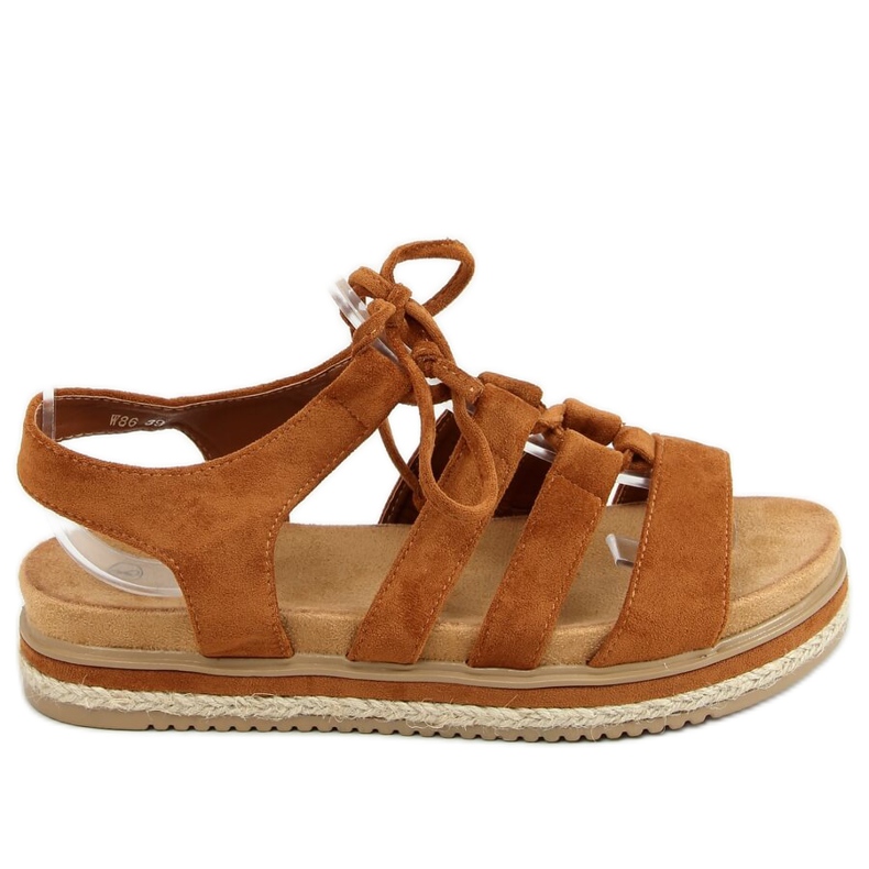 Sandaalit espadrilles camel W86 Camel ruskea Sandaalit espadrilles camel W86 Camel ruskea