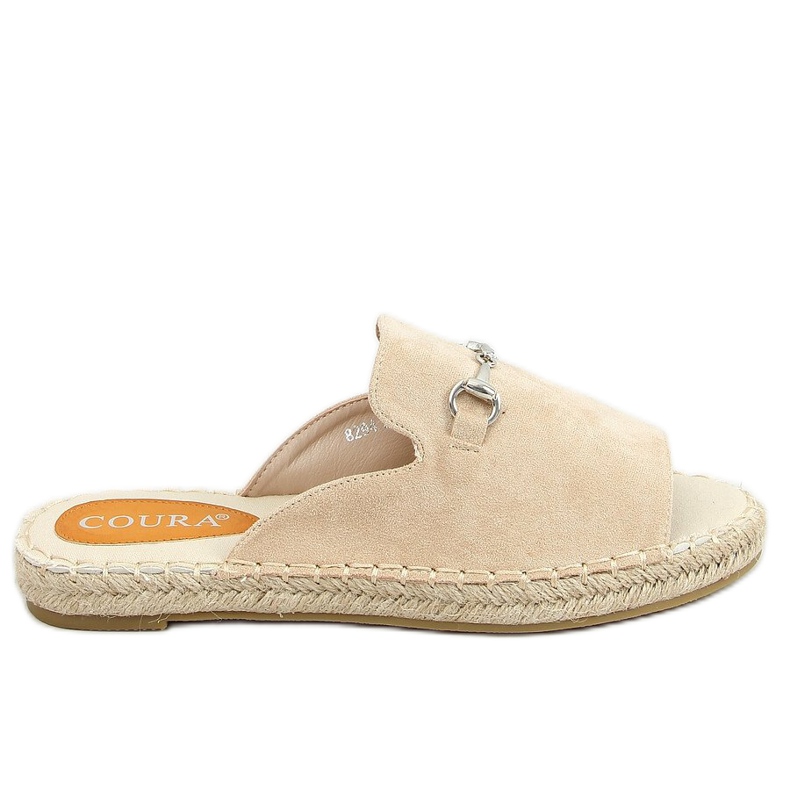 Beige espadrilles -tossut soljella 8294 Beige