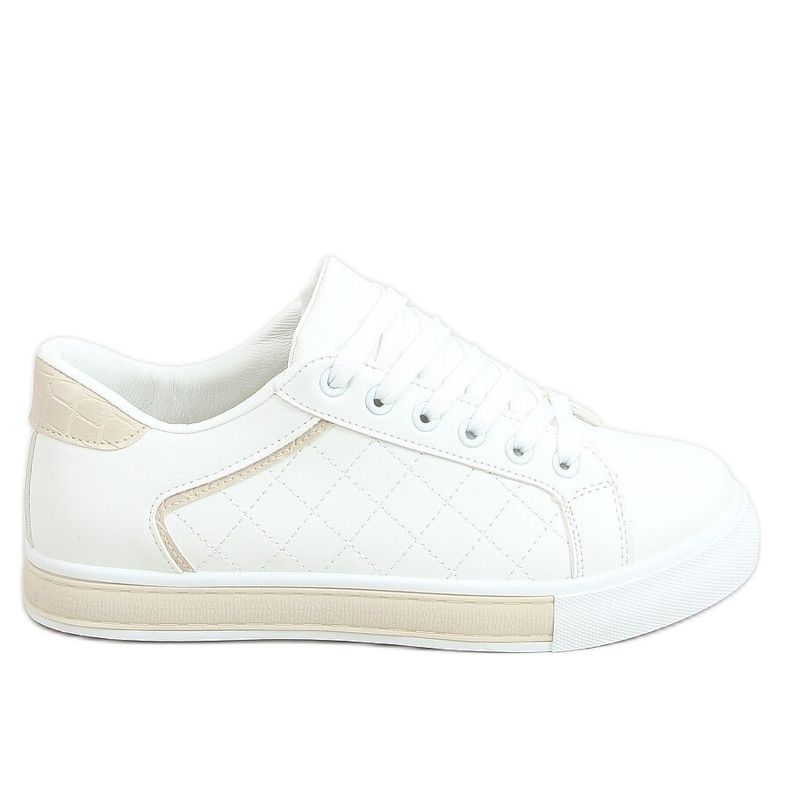 Naisten valkoiset ja beigenväriset lenkkarit A88-86 Beige valkoinen