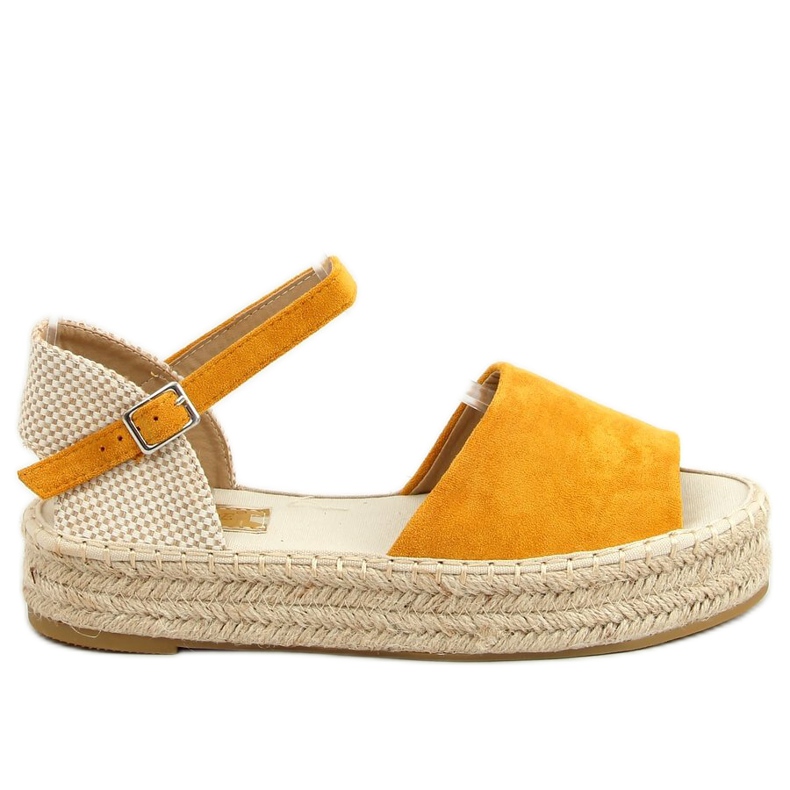 Espadrillot avoin varvas hunaja A663-ESP-1 Keltainen beige