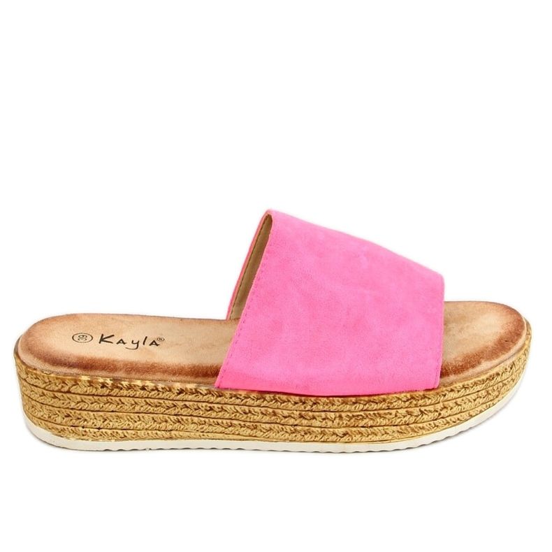 Naisten fuksia -tossut 38846 Fluorescent Peach monivärinen vaaleanpunainen