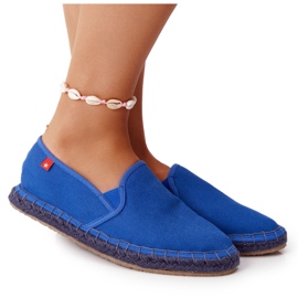 Big Star DD274A136 Navy Blue Espadrilles punotulla pohjalla tummansininen