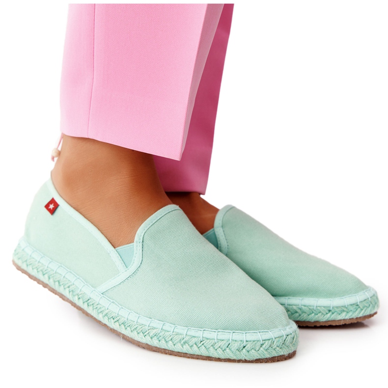 Vihreät espadrillot punotulla pohjalla Big Star DD274A141