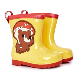 Lasten keltaiset kalosteet nallekarhun kanssa keltainen