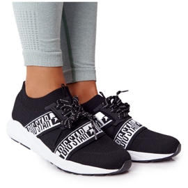 Naisten urheilukengät Memory Foam Big Star HH274359 Musta valkoinen