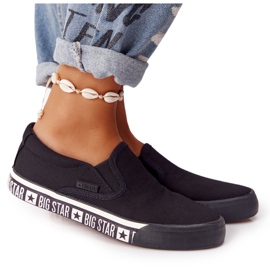 Naisten tennarit Slip-on Big Star HH274012 Musta