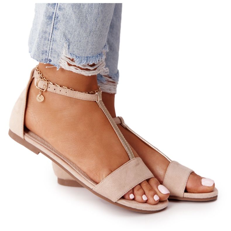 S.Barski Tyylikkäät mokkanahkaiset sandaalit S.Barazki 541-7 Beige