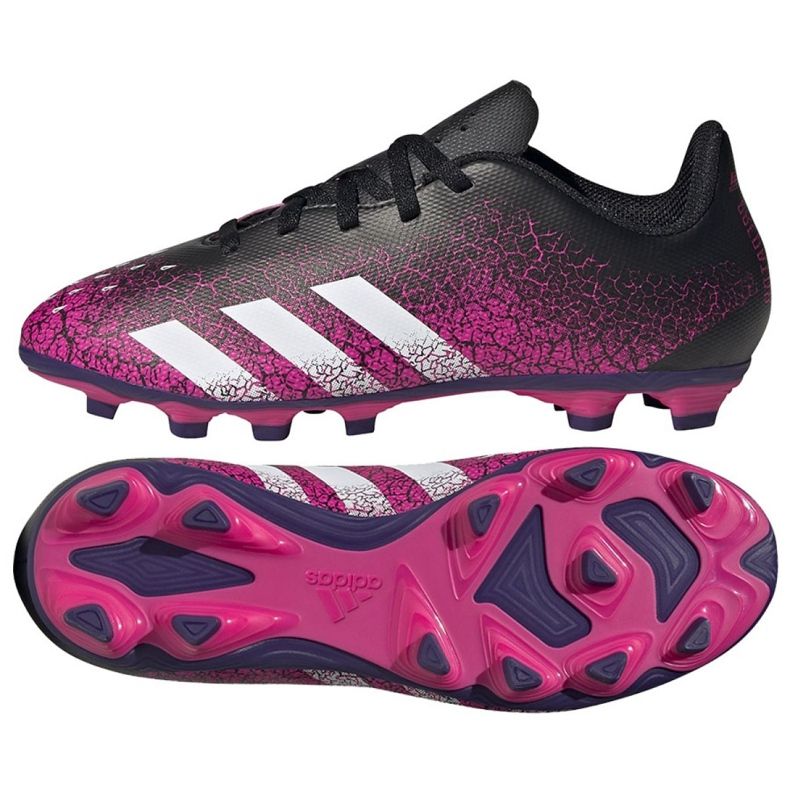 Adidas Predator Freak.4 FxG Jr FW7536 jalkapallokengät monivärinen vaaleanpunainen