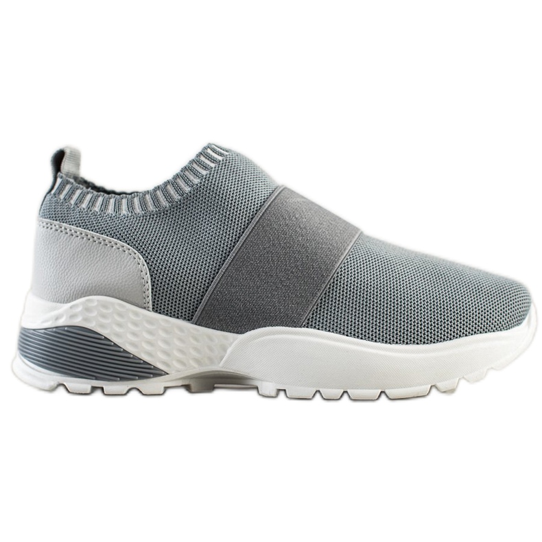 SHELOVET Liukuvat urheilukengät, joissa on joustava nauha harmaa