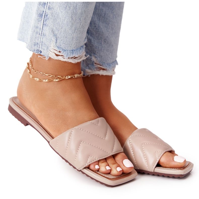 S.Barski Nahkatossut tikkauksella S. Barski 331-42 Cappuccino beige