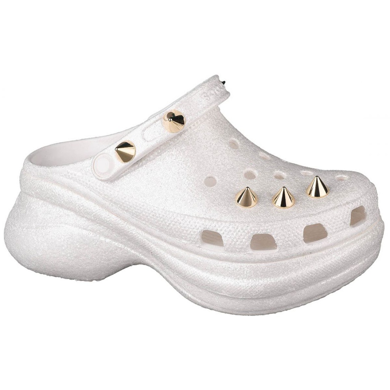 Crocs Classic Bae Glitter Stud Clog W 206783-100 valkoinen kultainen