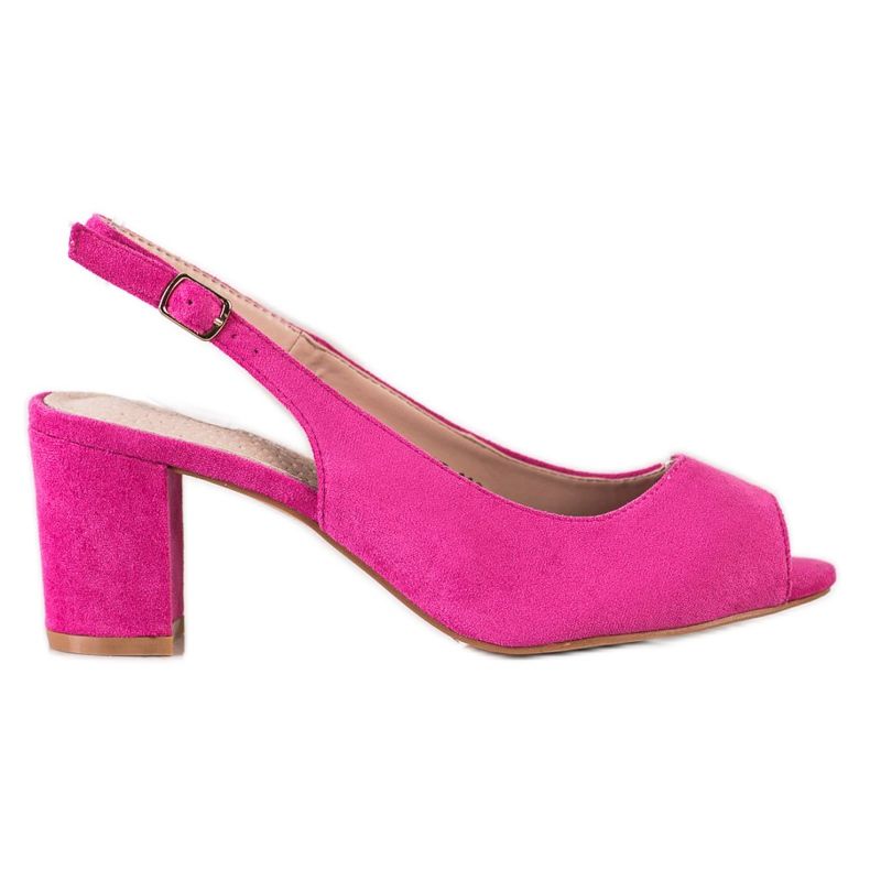 Goodin Mokkanahkaiset sandaalit baarissa vaaleanpunainen