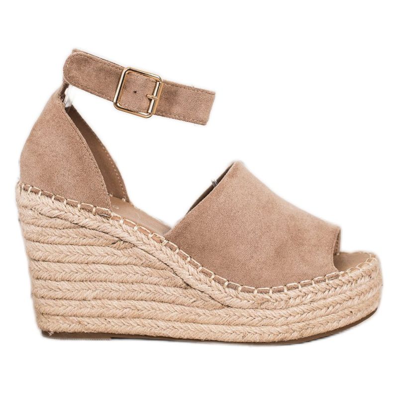 SHELOVET Beige Wedge Sandaalit