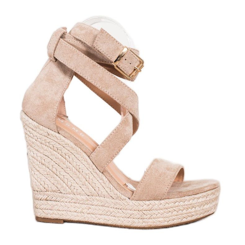 SHELOVET Espadrilles -sandaalit soljella beige