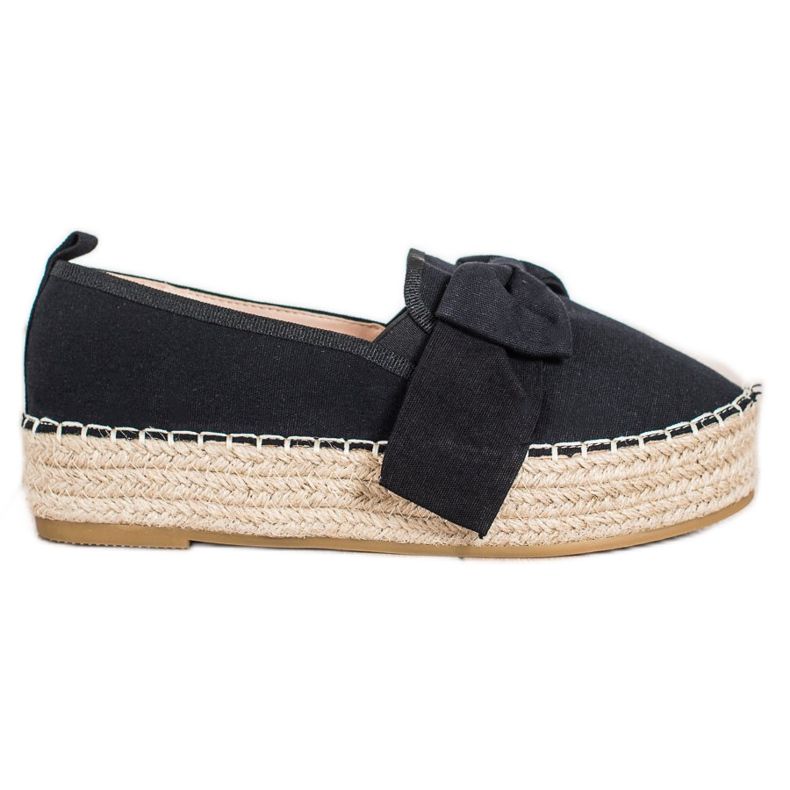SHELOVET Mustat espadrillit jousella