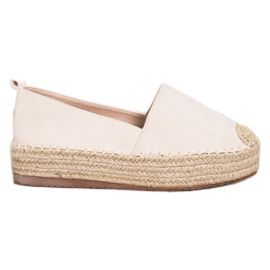 SHELOVET Suede Espadrilles alustalla beige