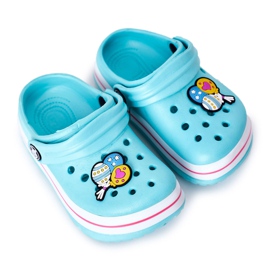 Lasten Foam Crooks Green-Pink Lazy Day vaaleanpunainen vihreä