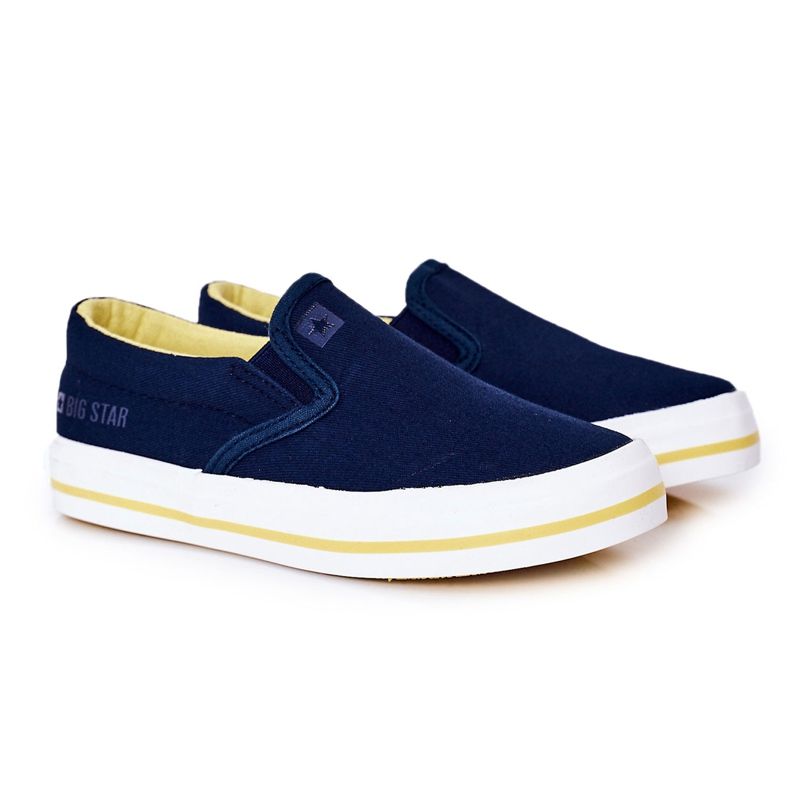 Lasten Slip-On Big Star HH374011 Navy Blue Slip-On lenkkarit sininen