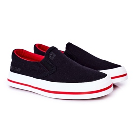 Lasten Slip-On Big Star HH374013 mustat Slip-On lenkkarit
