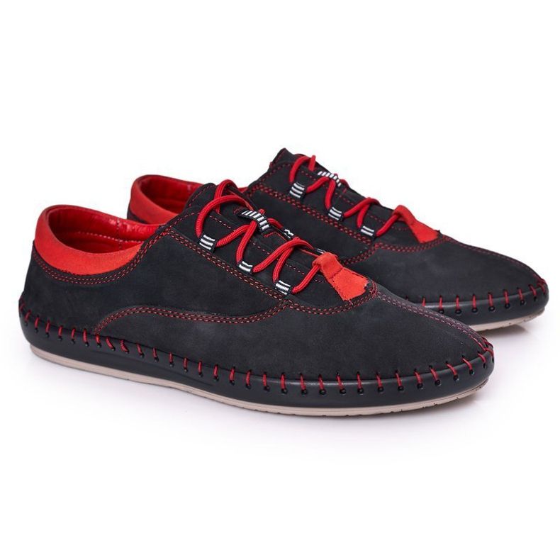 Bednarek Polish Shoes Miesten nahkakengät Bednarek Navy Blue sininen