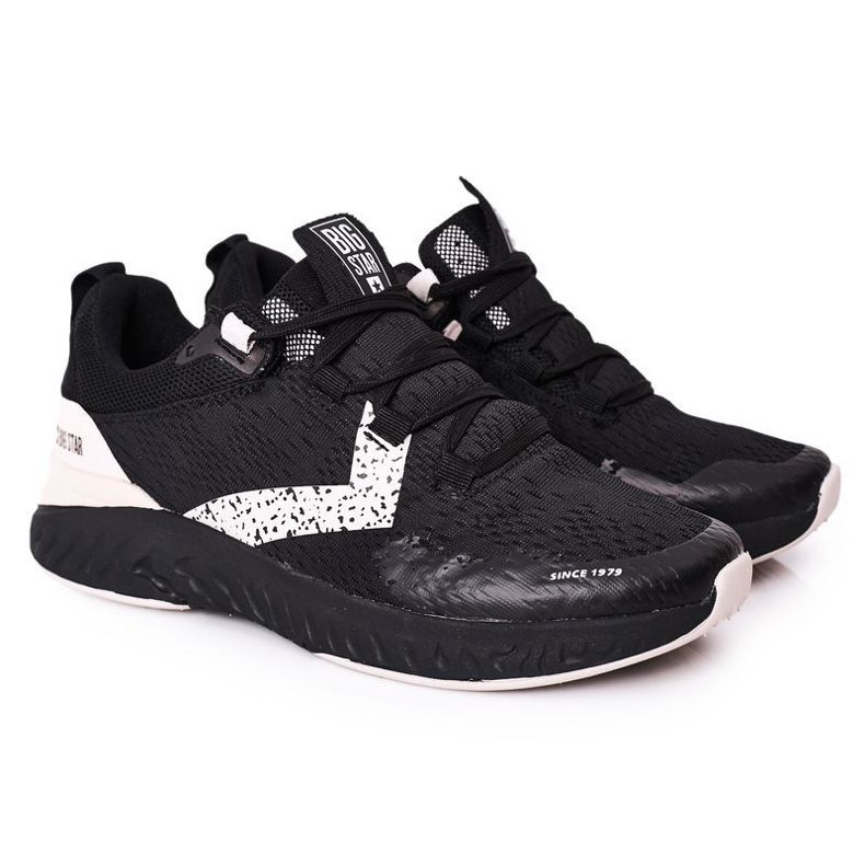 Miesten urheilukengät Memory Foam Big Star HH174236 Musta