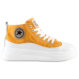 SHELOVET Korkeat keltaiset lenkkarit keltainen