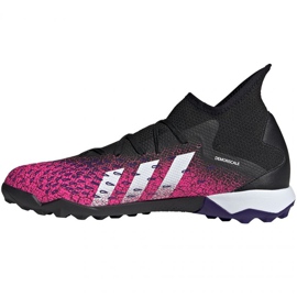 Adidas Predator Freak.3 Tf M FW7517 jalkapallokengät valkoinen, musta, pinkki musta