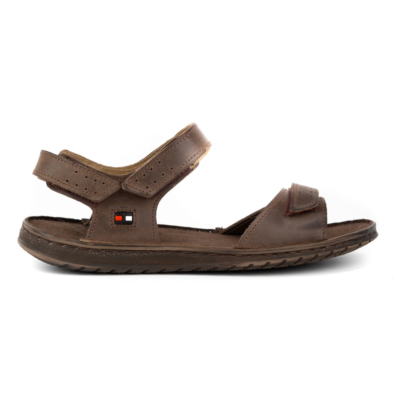 KOMODO Ruskeat miesten nahkasandaalit 881K