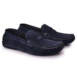Suede Casual Loaferit GOE HH1N4065 Navy Blue tummansininen
