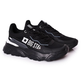 Miesten urheilukengät Memory Foam Big Star HH174209 Musta-Sininen