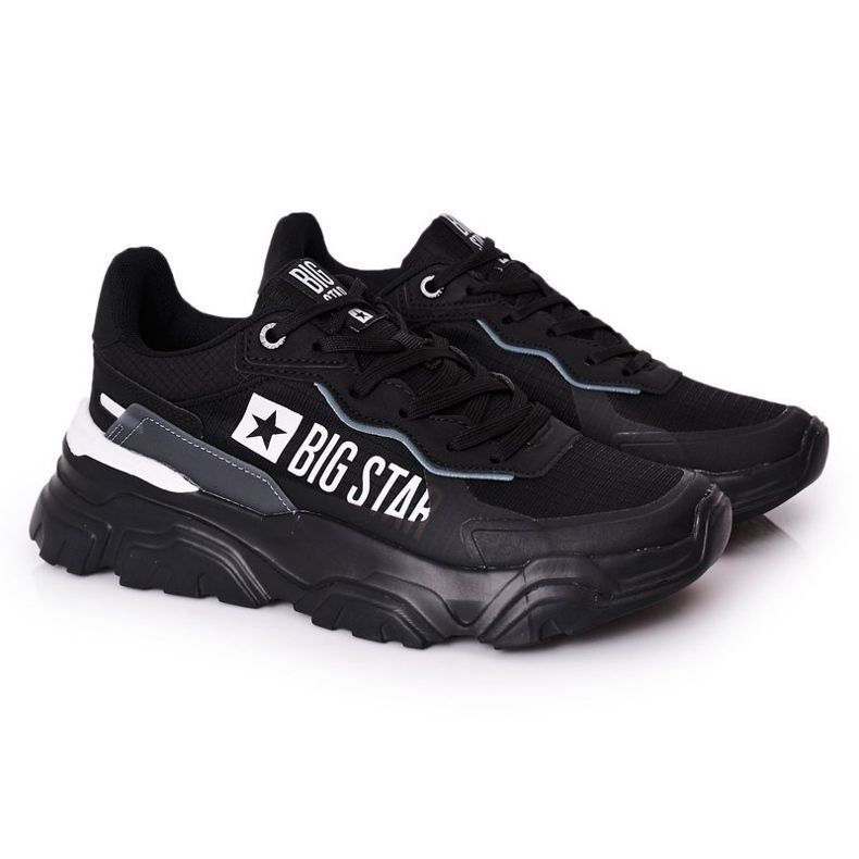 Miesten urheilukengät Memory Foam Big Star HH174209 Musta-Sininen