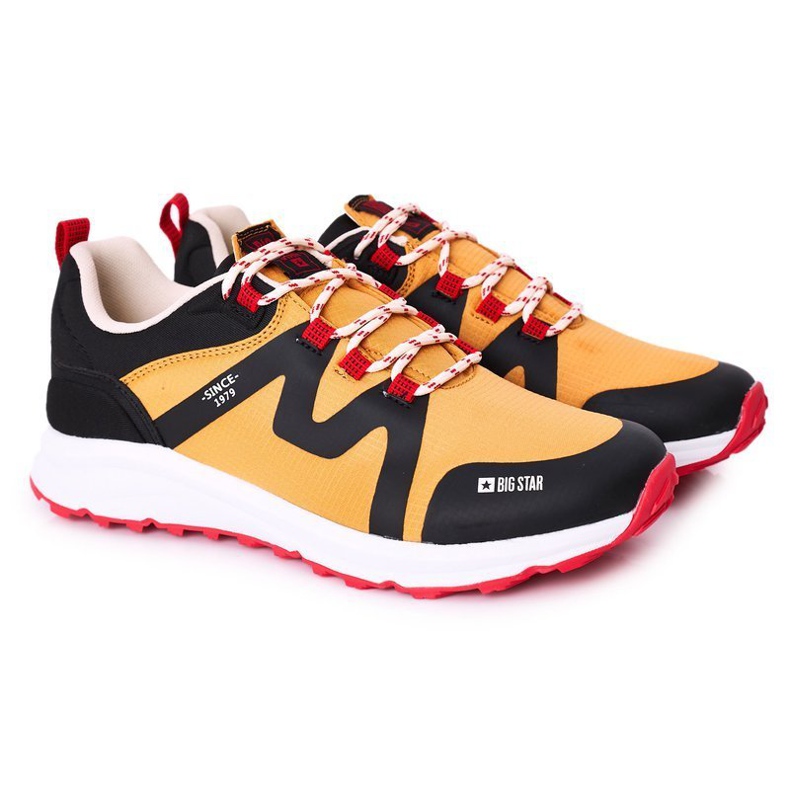 Miesten urheilukengät Memory Foam Big Star HH174087 Camel oranssi