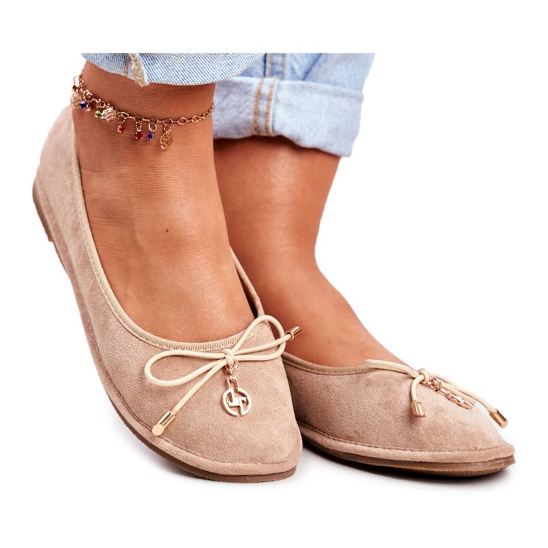 Naisten ballerinat Lu Boo Suede Beige