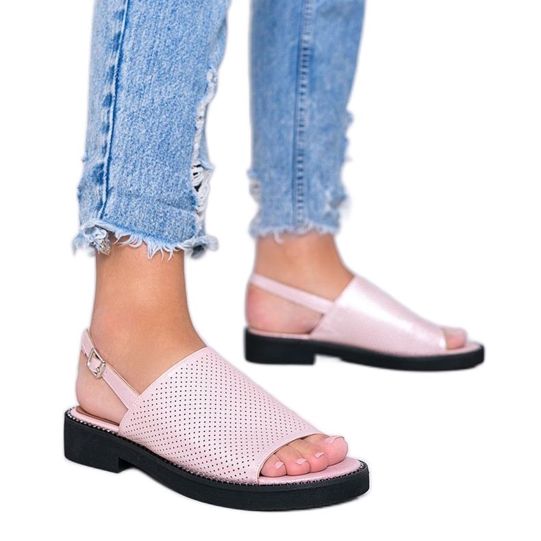 Vaaleanpunaiset litteät korkokengät Betsyltä vaaleanpunainen