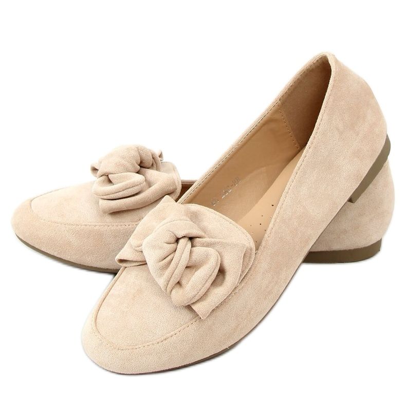 Loaferit, joissa rusetti Beige 88-382 Beige