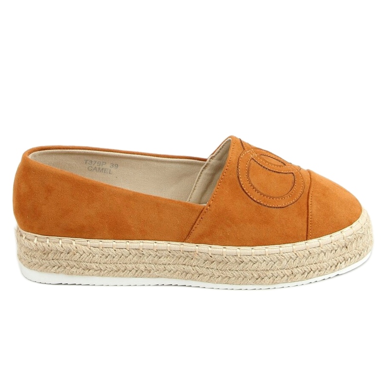 Espadrillit chanelki camel T379P Camel ruskea monivärinen