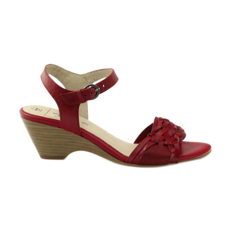 Punaiset sandaalit kiilassa Caprice 28303 punainen