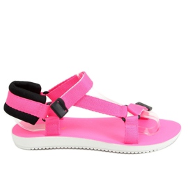 Velcro vaaleanpunaiset urheilusandaalit N-67 Fluorescent Fushie vaaleanpunainen
