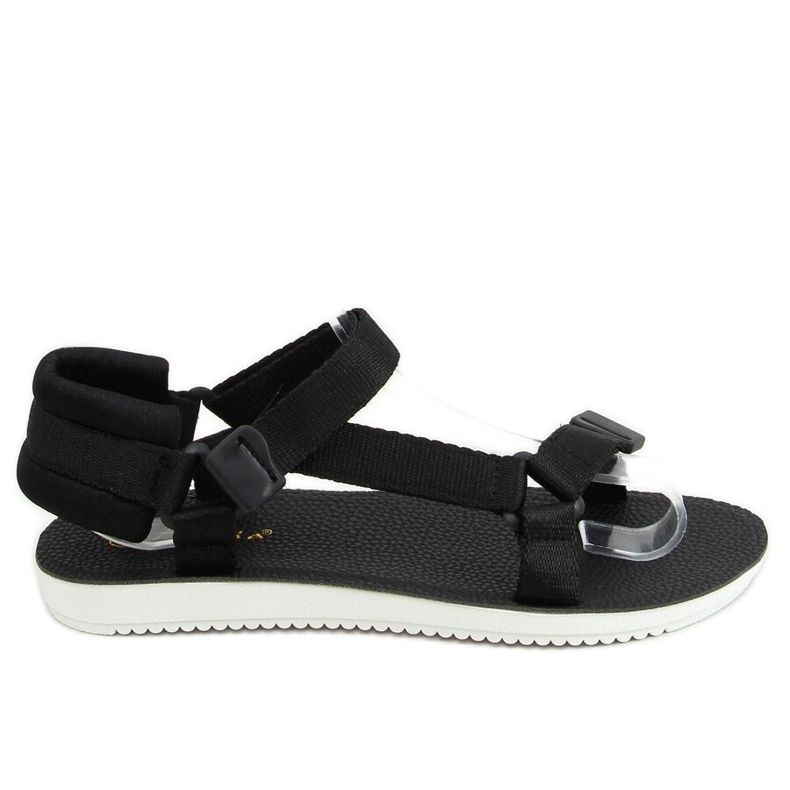 Mustat N-67 Black Velcro -urheilusandaalit