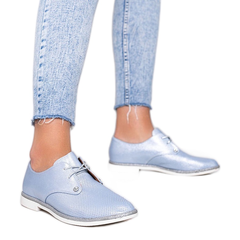 Siniset, kiiltävät Grand Street -kengät sininen